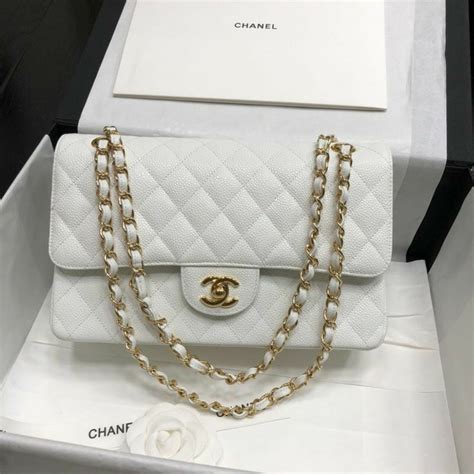 chanel hand bag white|Chanel white bag 2020.